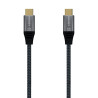 Cable usb 3.2 tipo-c aisens a107-0634 20gbps 5a 100w/ usb tipo-c macho - usb tipo-c macho/ hasta 100w/ 2500mbps/ 2m/ gris
